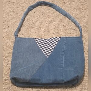 Blue Denim Large Tote Bag